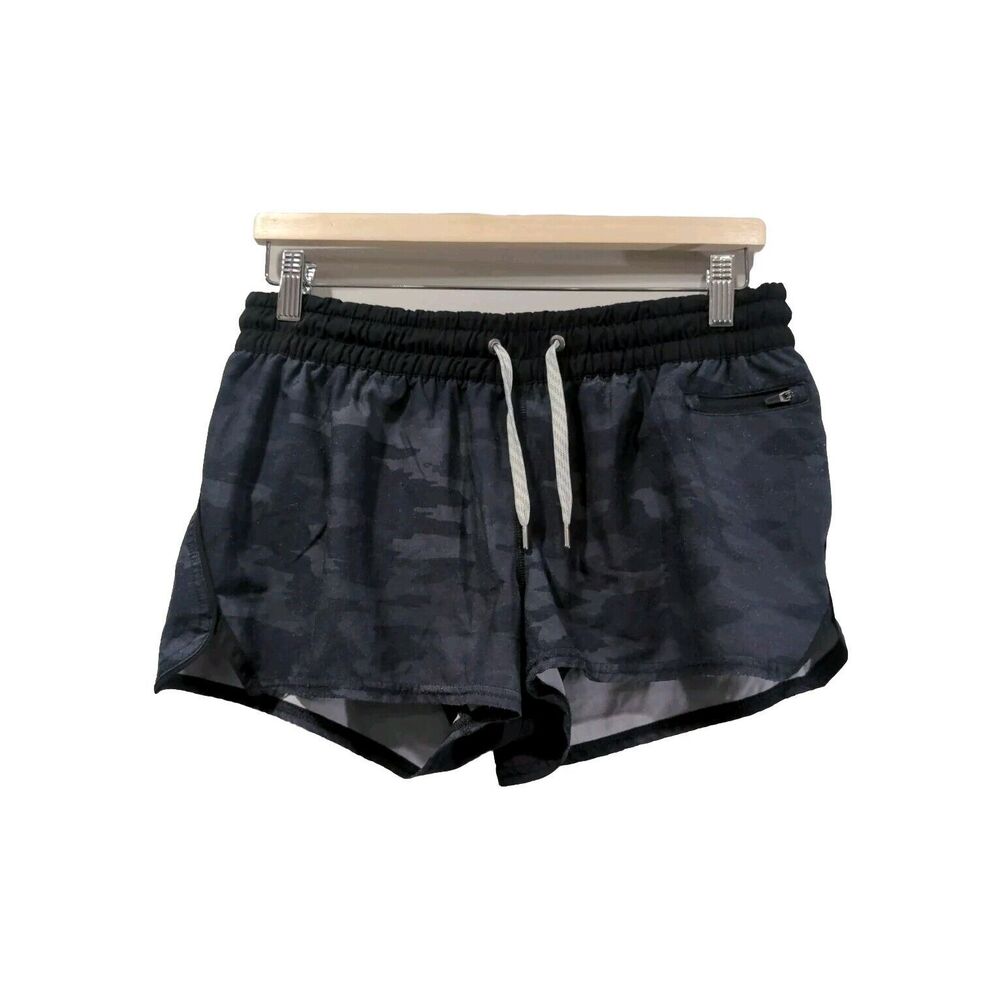 Vuori Womens Clementine Short Camo Size L Gray Active Gym Running Lightweight